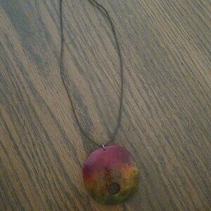 different colored necklace